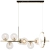 Lampa wisząca złota metalowa 8-punktowa szklana DRS3510/7 - Lampy Elem
